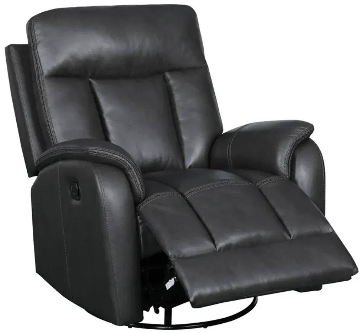 Silas Swivel Glider Recliner - Charcoal