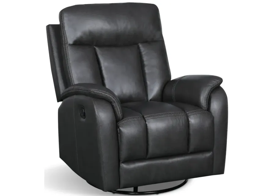 Silas Swivel Glider Recliner - Charcoal