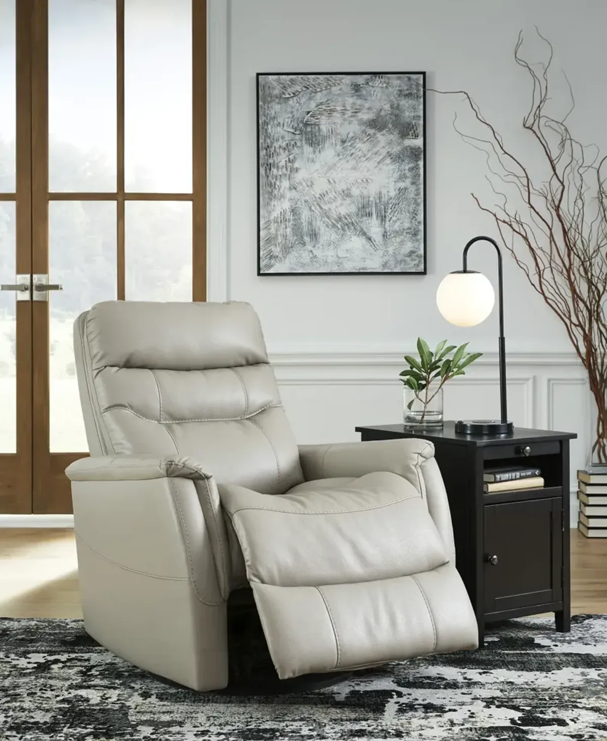 Duffey Swivel Glider Recliner - Dove