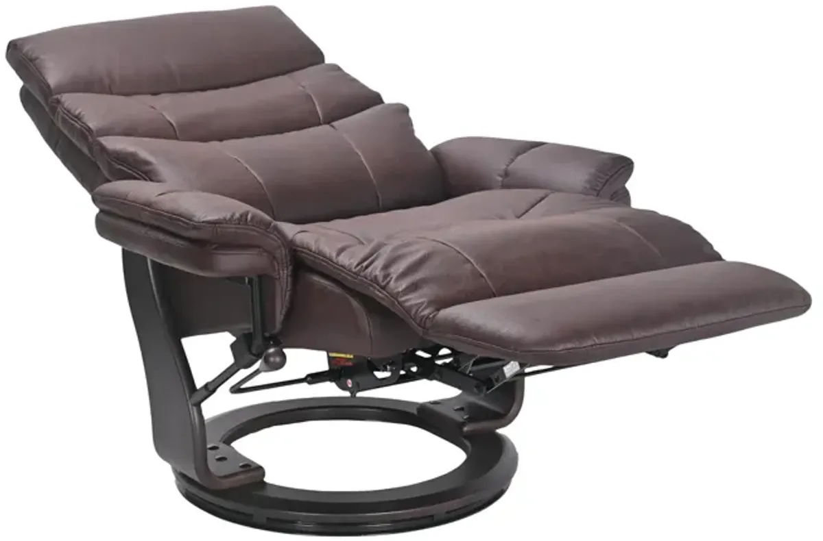 Oscar Swivel Recliner - Brown