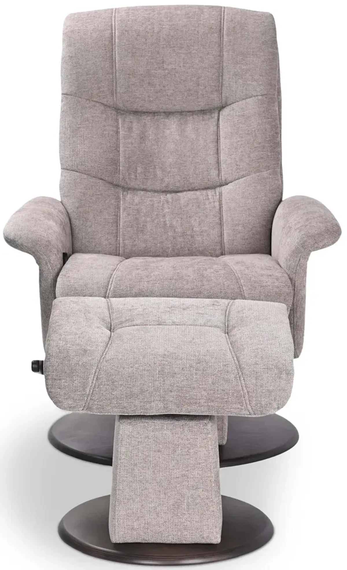 Dawn Swivel Glider Recliner   Ottoman - Truffle