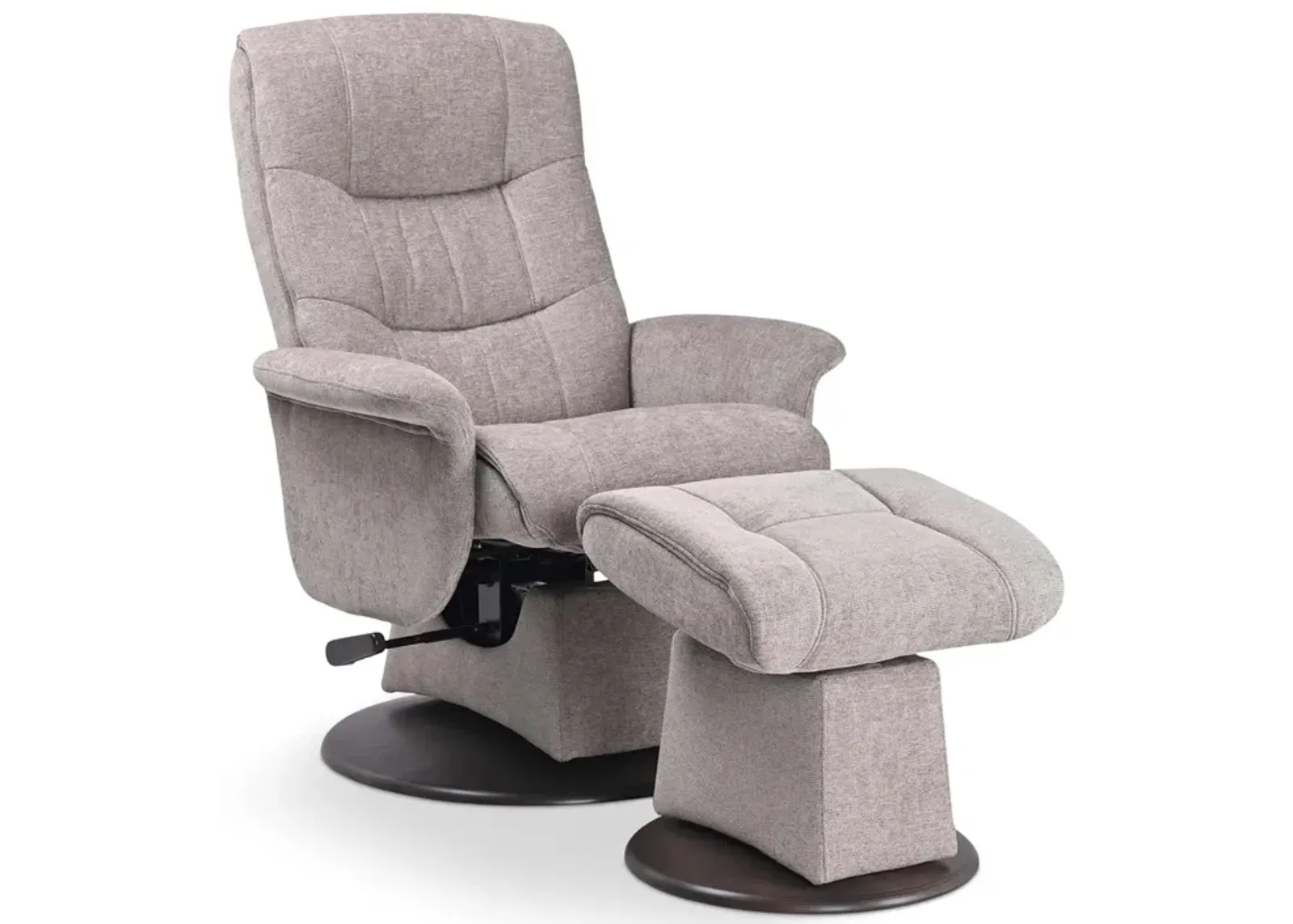 Dawn Swivel Glider Recliner   Ottoman - Truffle