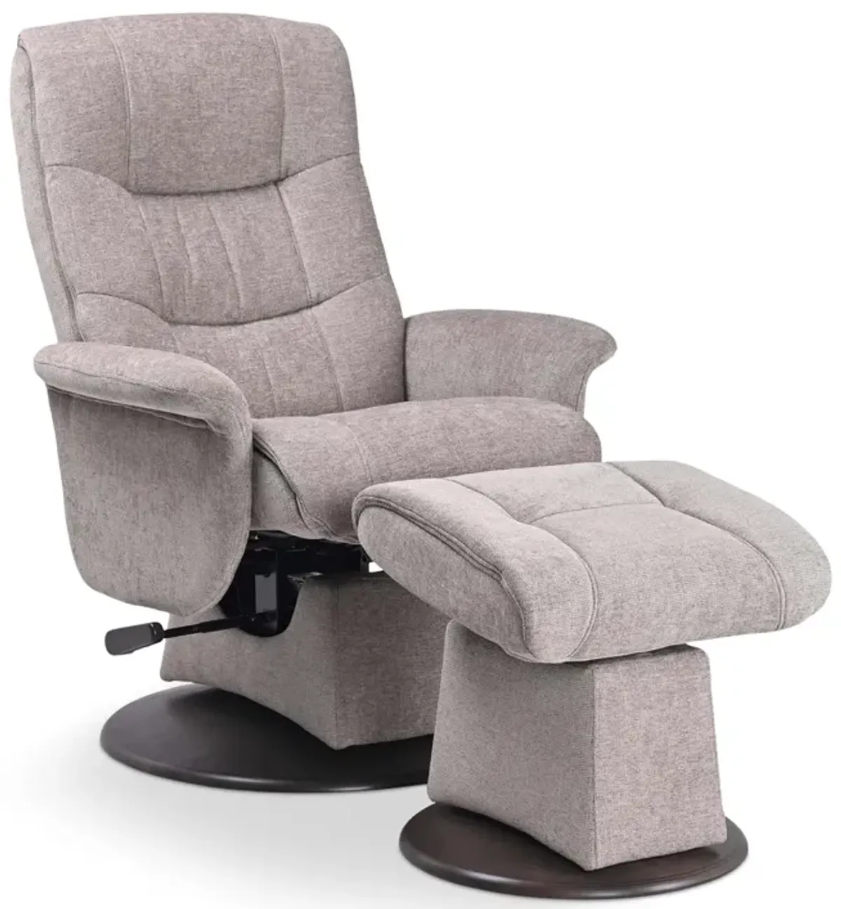 Dawn Swivel Glider Recliner   Ottoman - Truffle