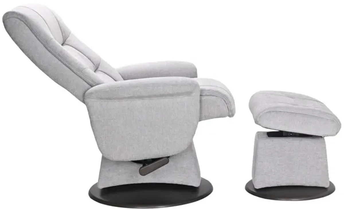 Dawn Swivel Glider Recliner   Ottoman - Cement