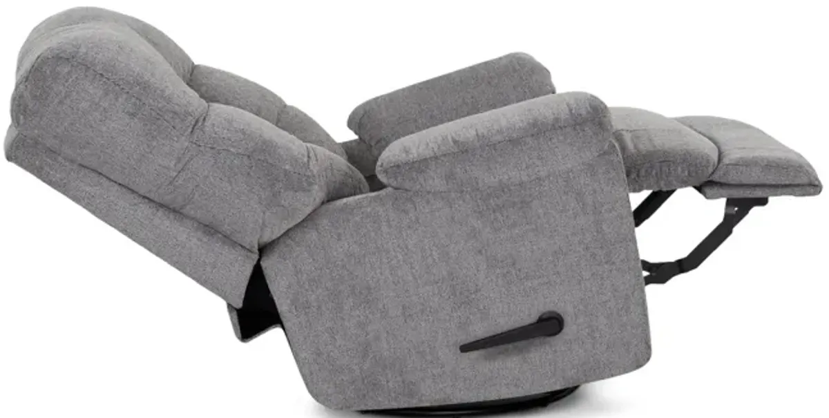 Amos Swivel Rocker Recliner - Charcoal