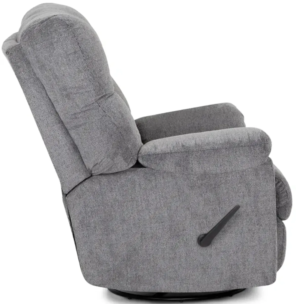 Amos Swivel Rocker Recliner - Charcoal