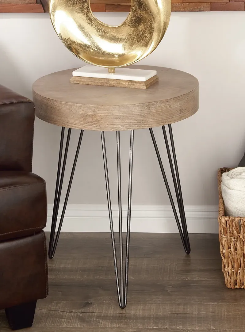 Breya Industrial Accent Table