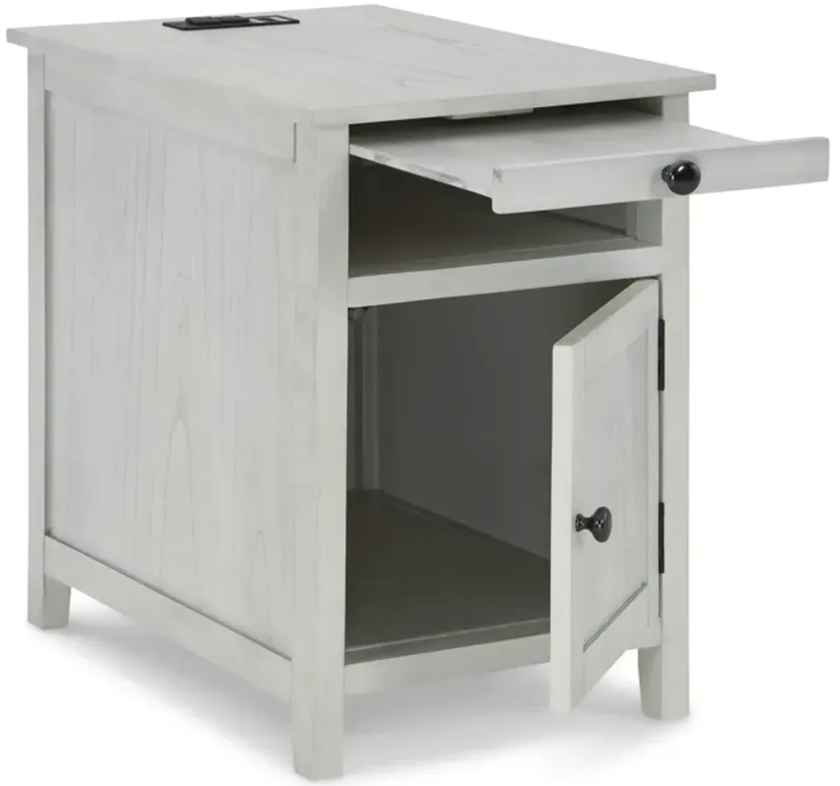 Townie Chairside Table - Antique White