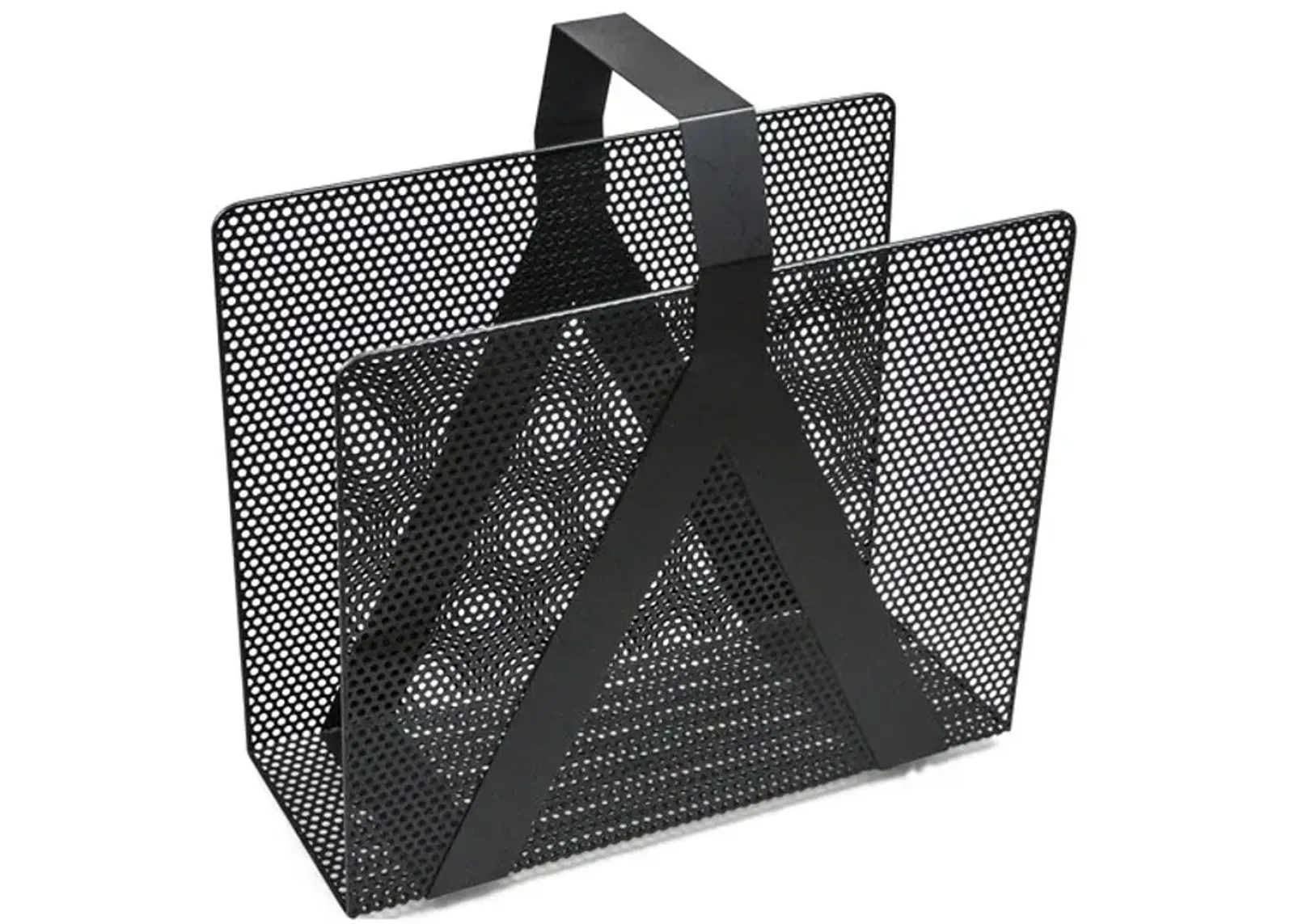 Black Metal Magazine Rack