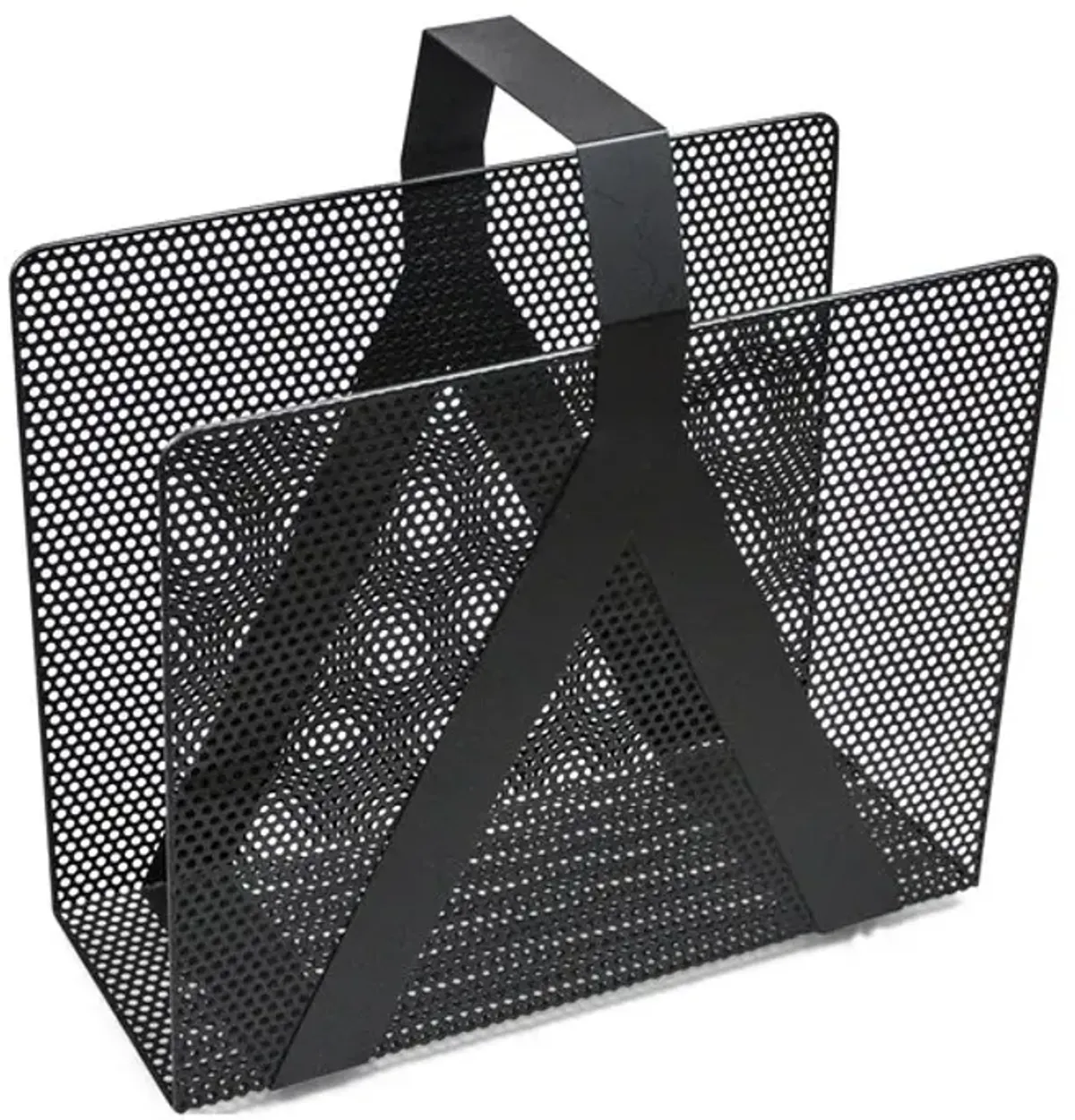 Black Metal Magazine Rack