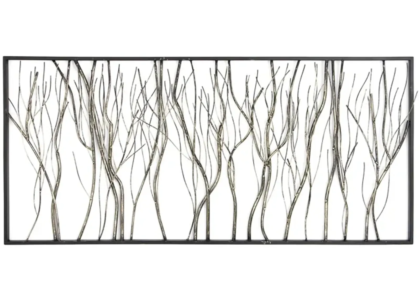 Silver Metal Trees Wall Decor