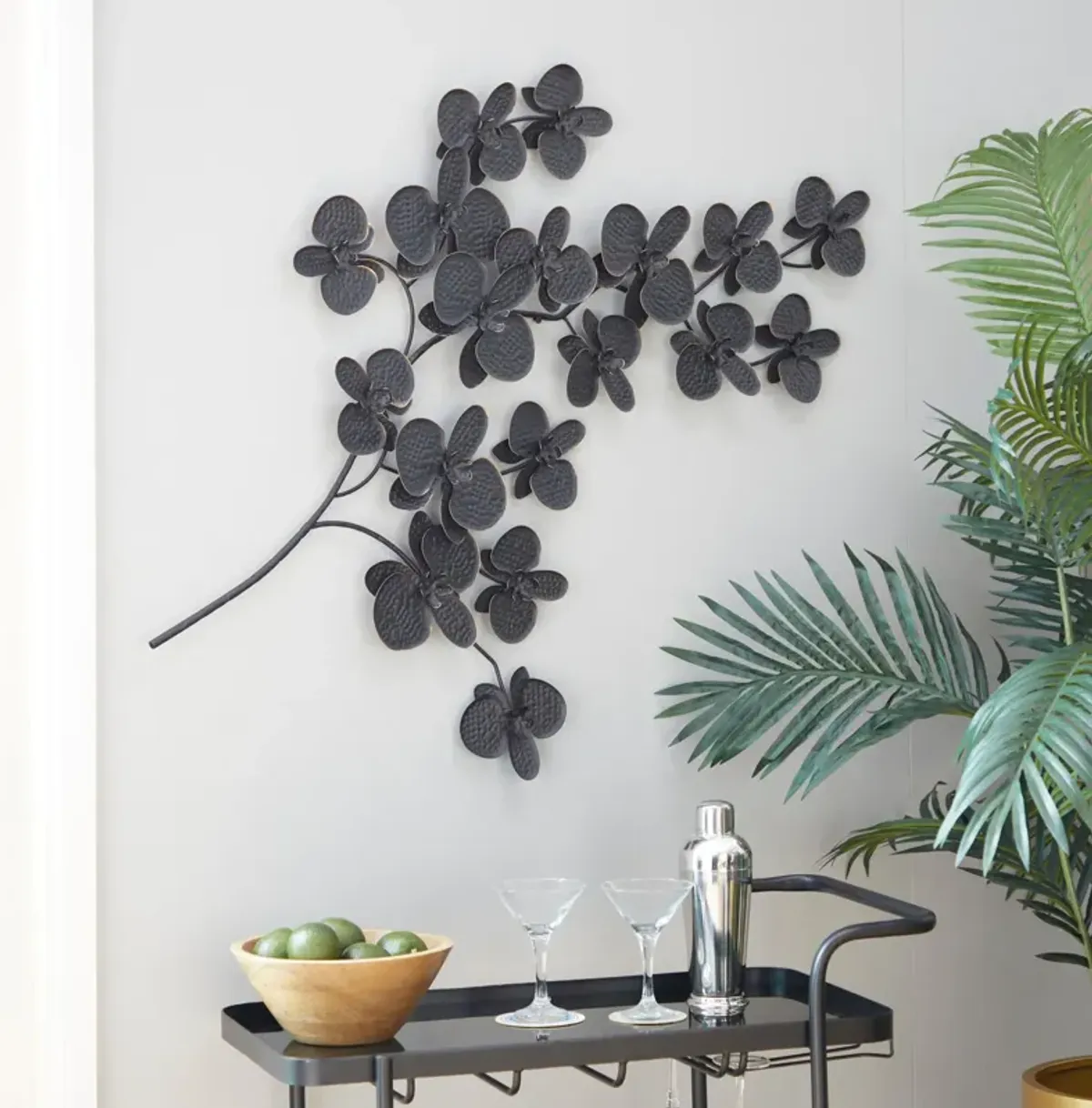 Metal Orchid Sprig