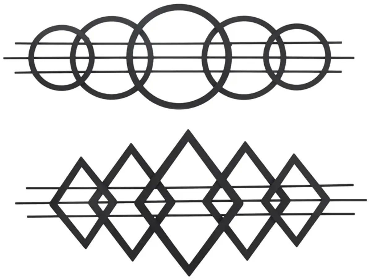 Geometric Metal Wall Decor - Set of 2