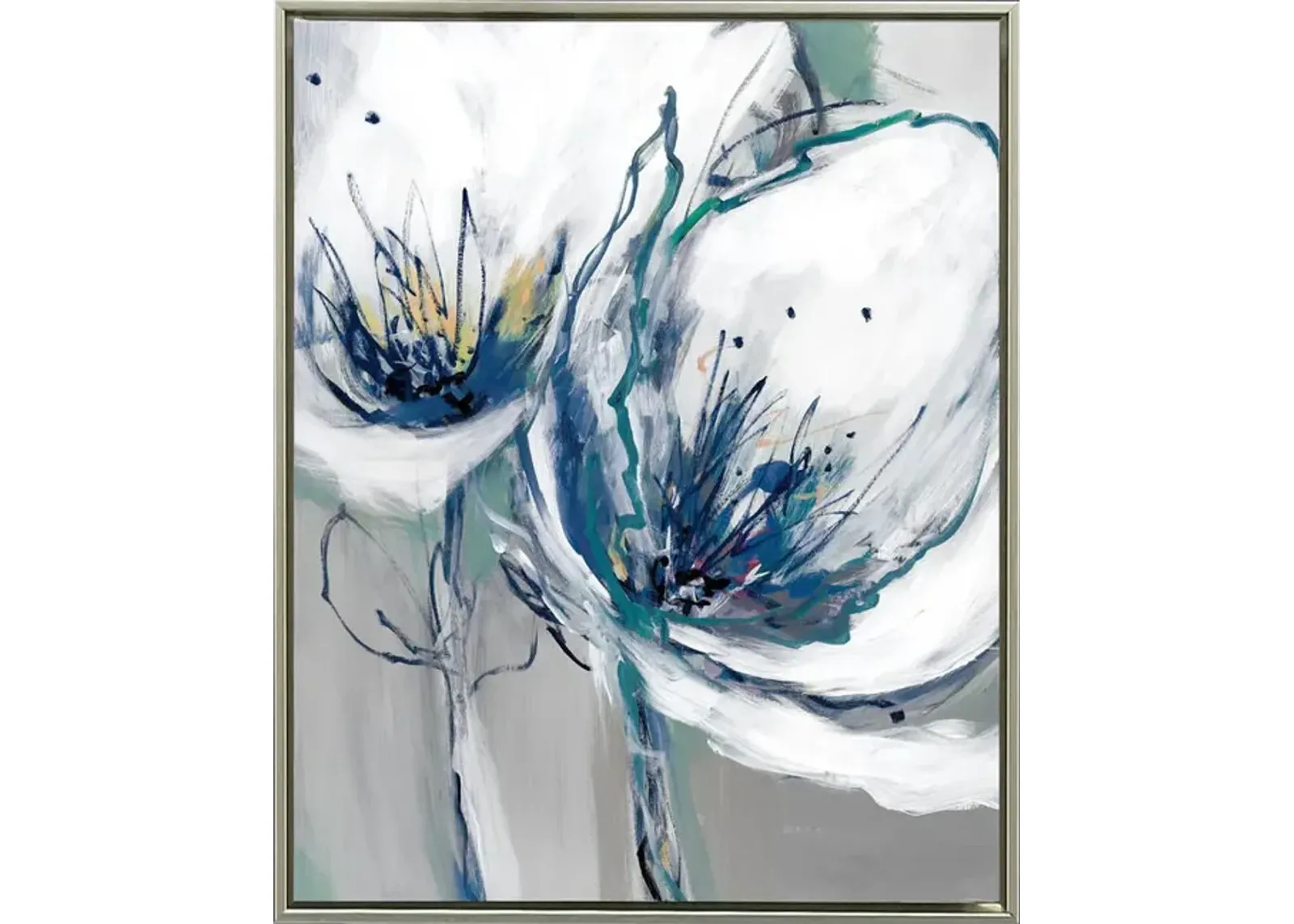 Seafoam Blooms II Gallery Framed Canvas Art