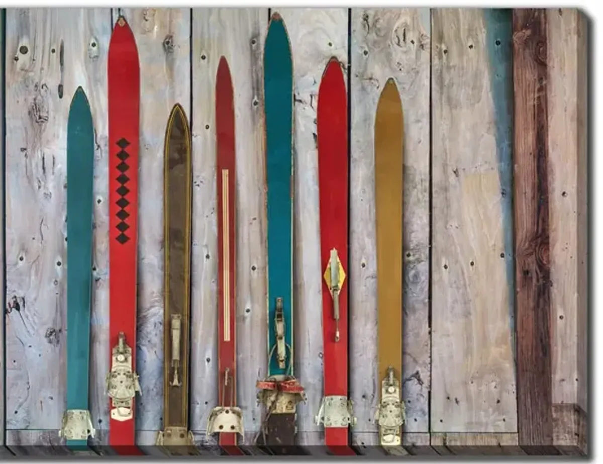 Vintage Skis Canvas Art