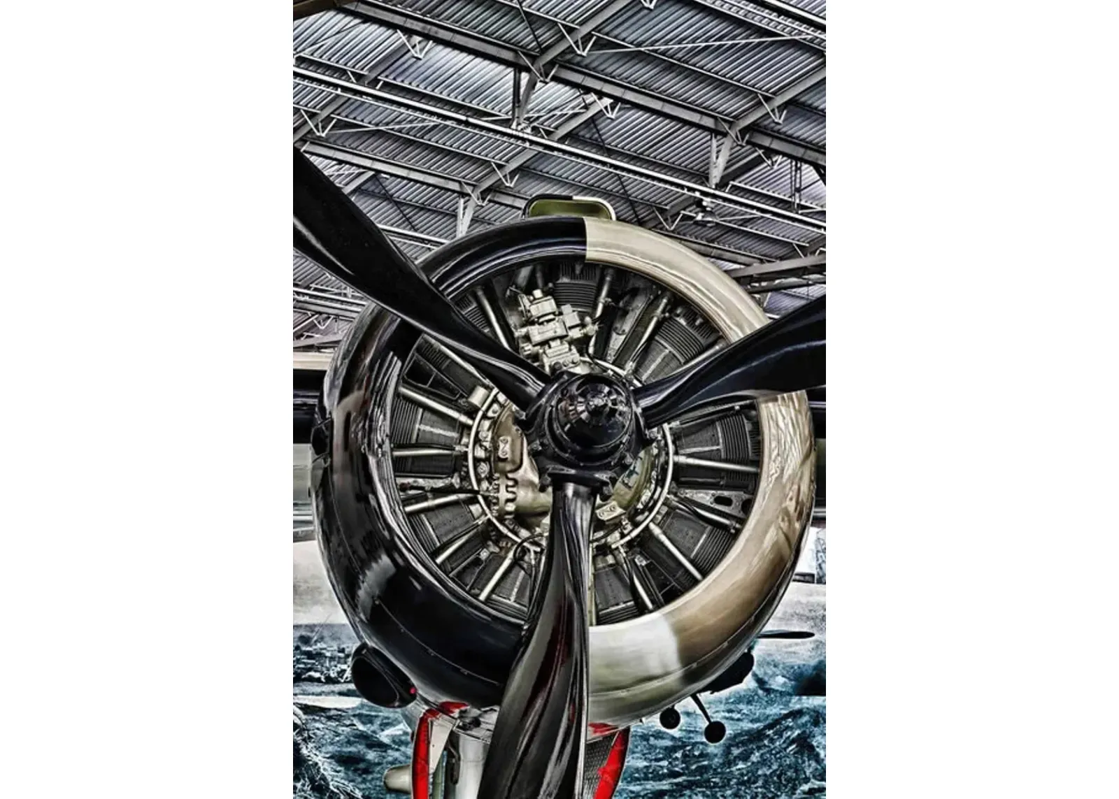 Propeller Engine Glass Art