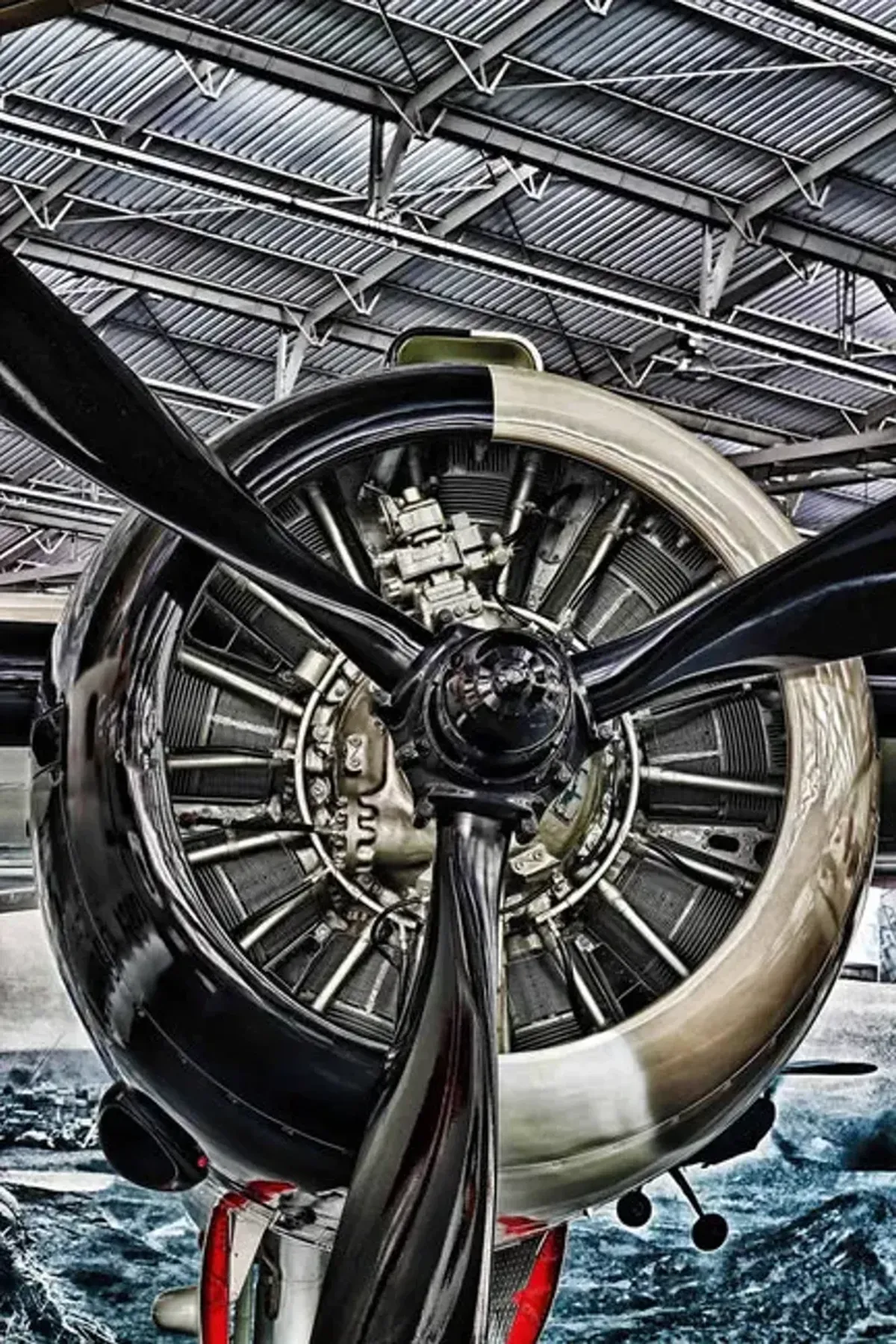 Propeller Engine Glass Art