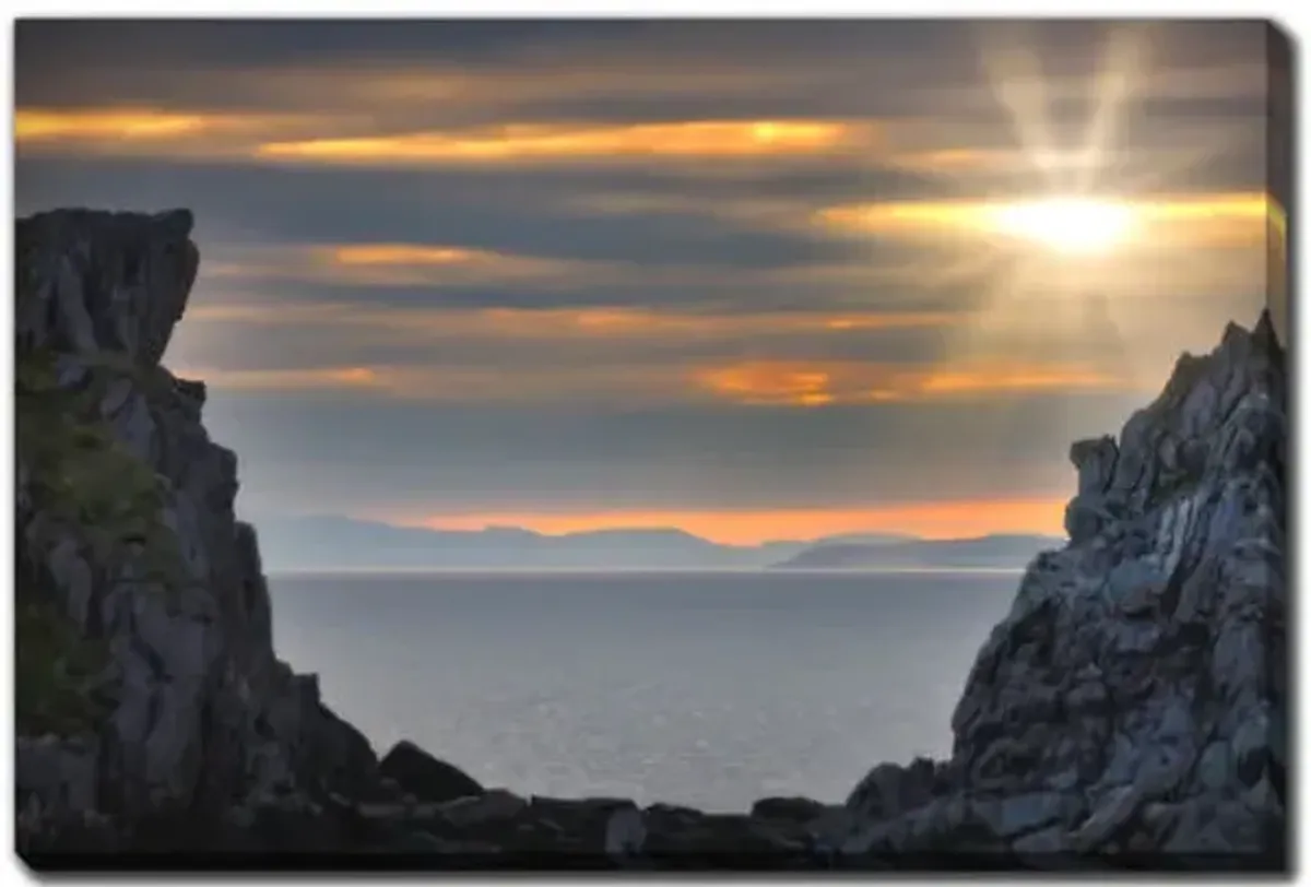 Golden Coastline Canvas Art