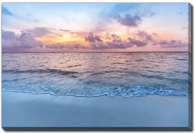 Sunset Sea Sand Canvas Art