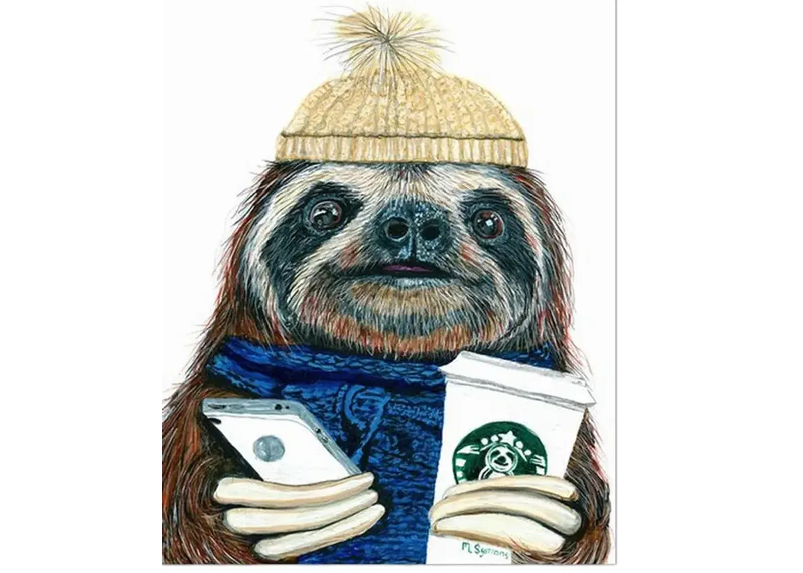 Urban Sloth Canvas Art