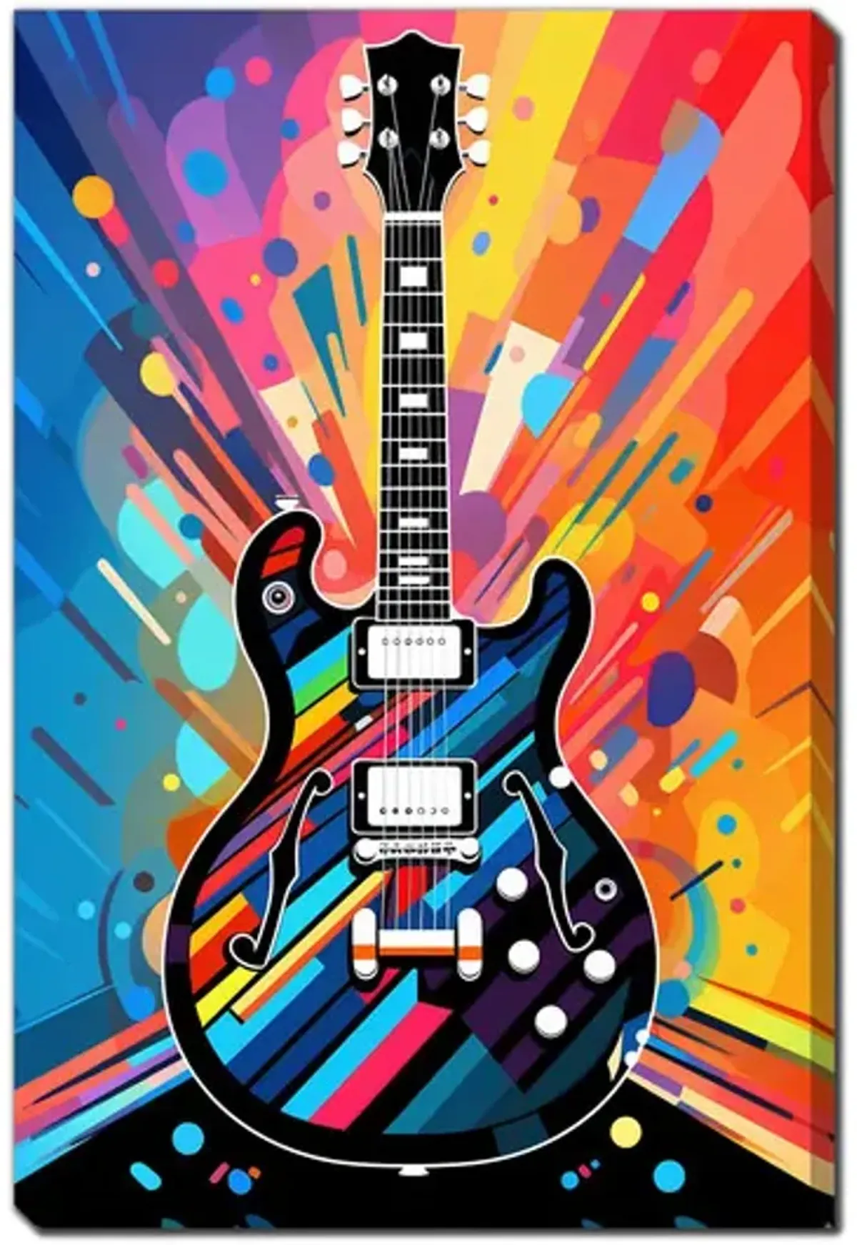 Vibrant Guitar Canvas Art