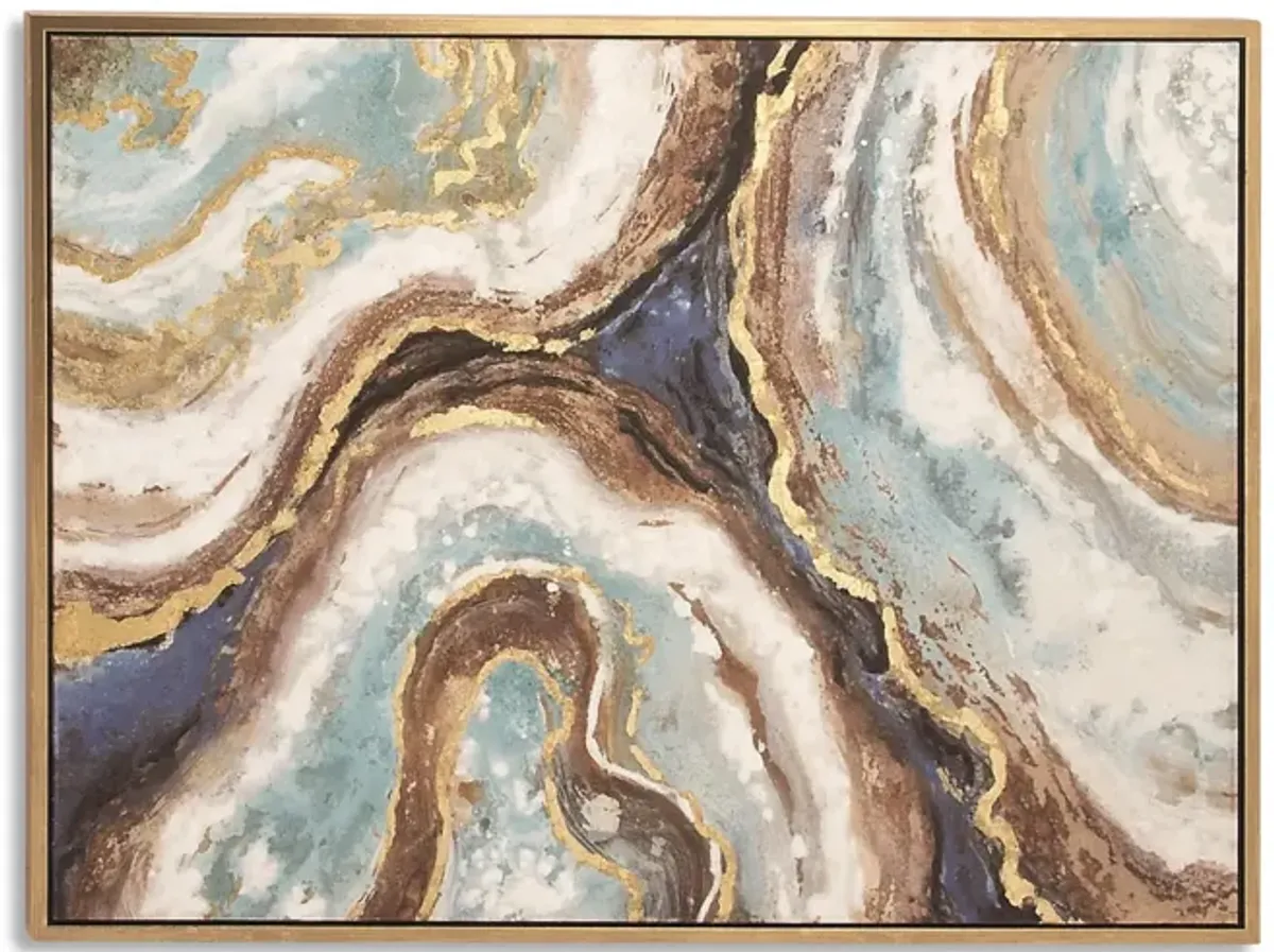 Geode Gold Foil Wall Art