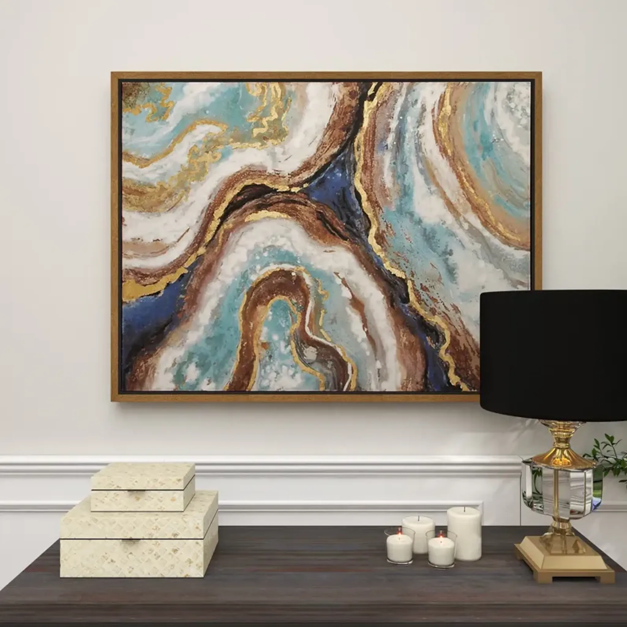 Geode Gold Foil Wall Art Dock86 | Furniture.com