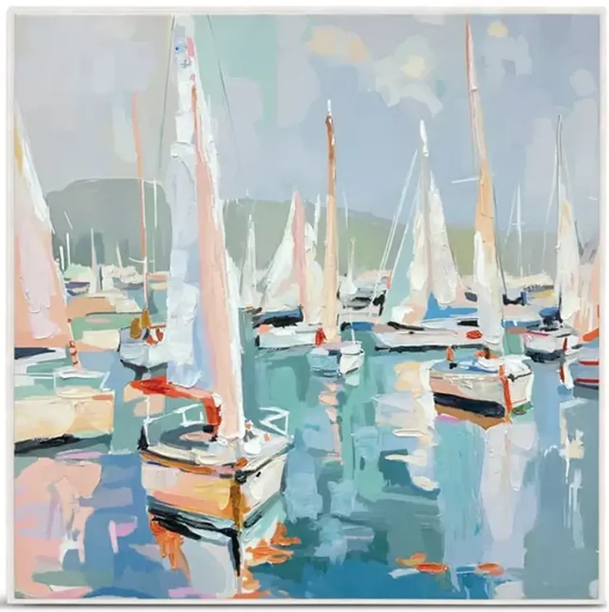 Sails Of Tranquility Canvas Framed Art