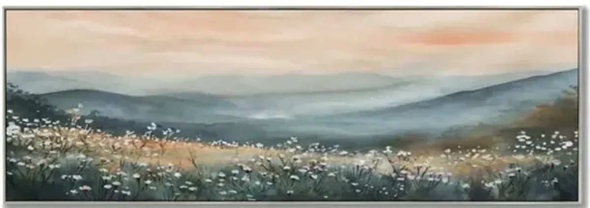 Twilight Meadow Canvas Framed Art