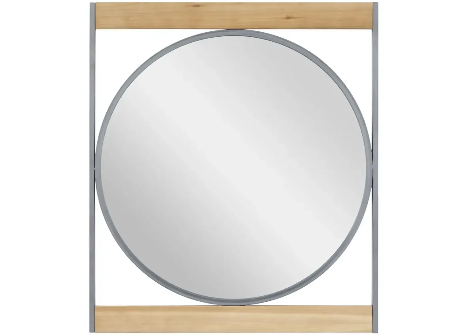 Silver Round Mirror