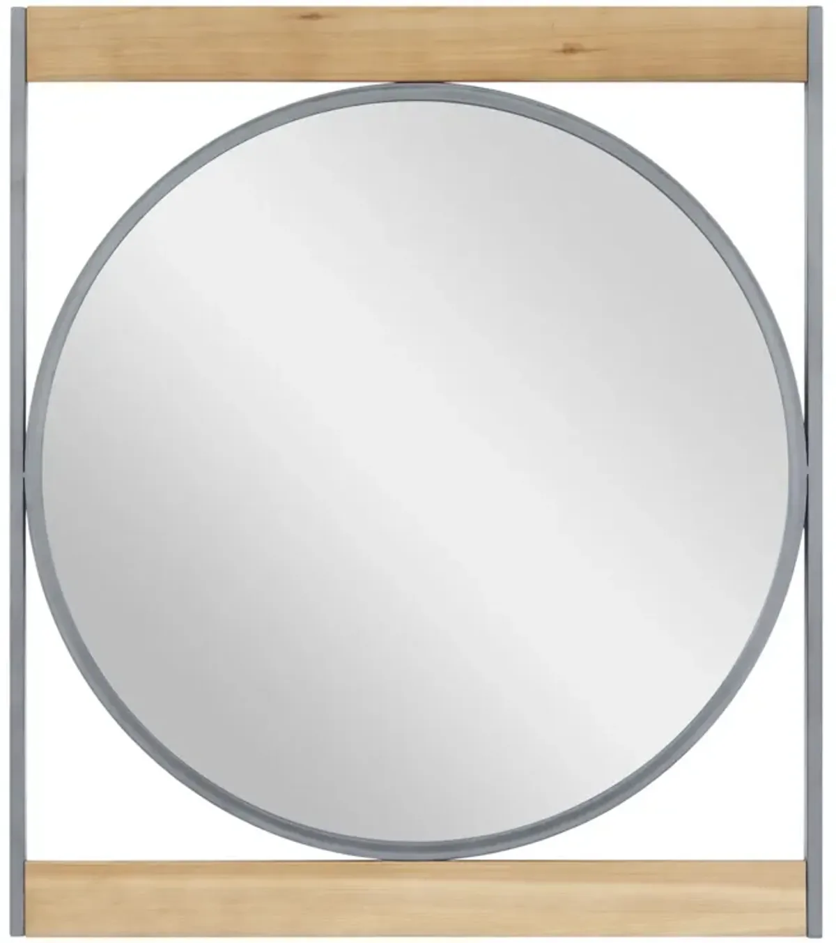 Silver Round Mirror