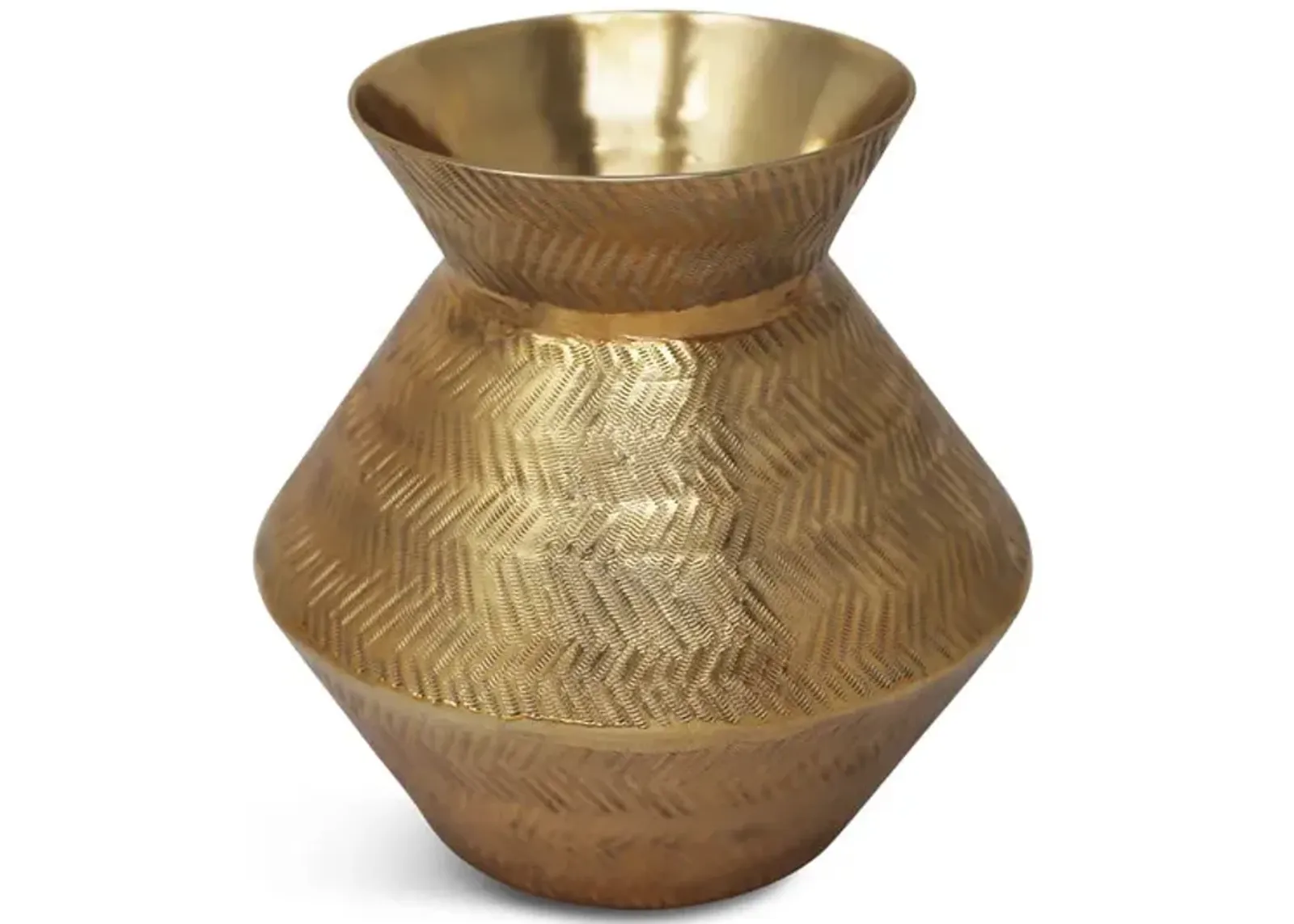 Gold Etched Vase