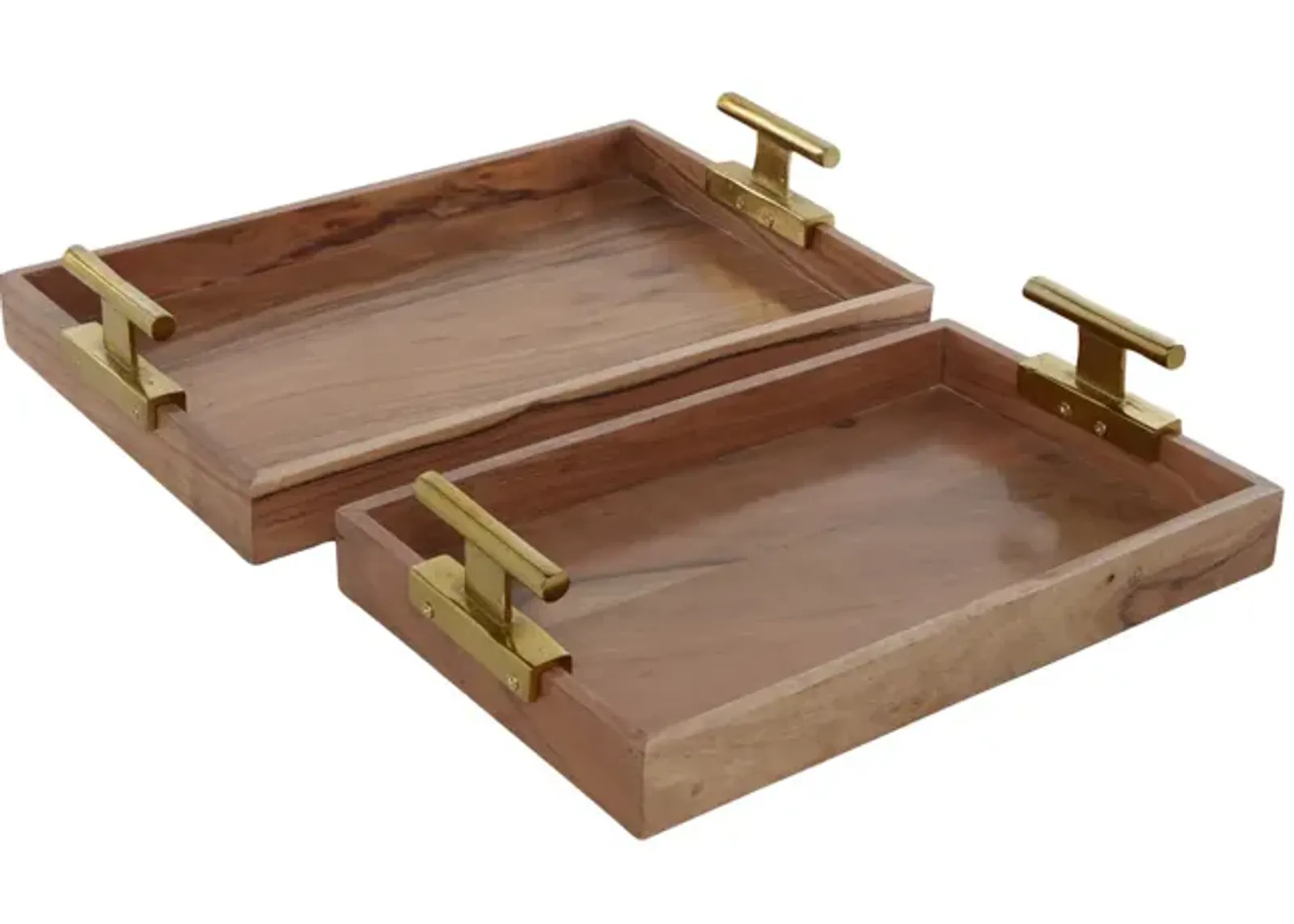 Set 2 Wooden Trays