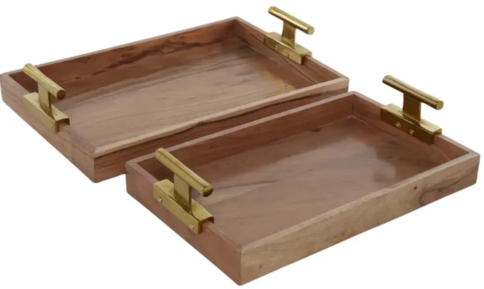 Set 2 Wooden Trays