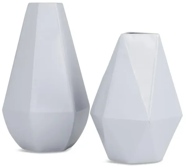 Set of 2 Geometric Vases