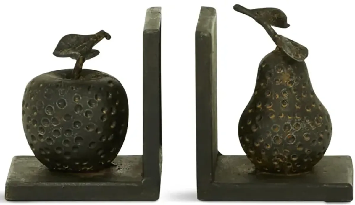 Metal Fruit Bookends