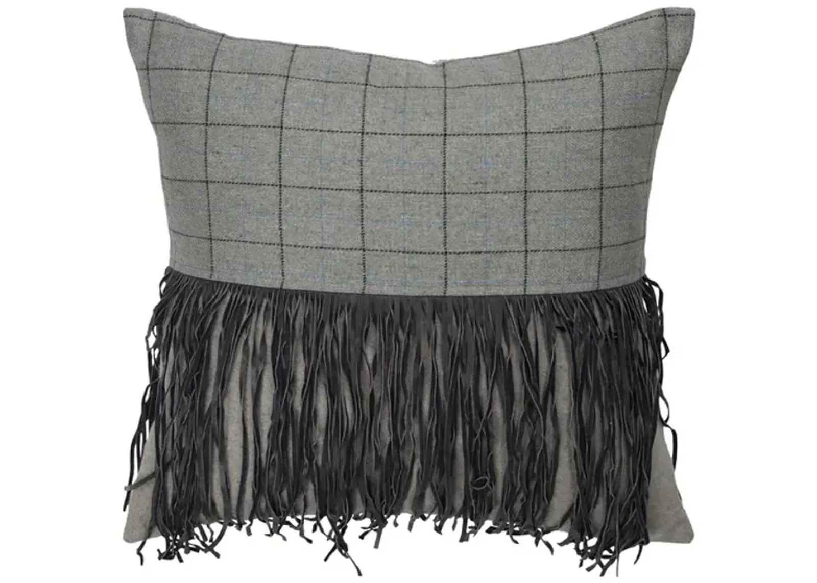 Plaid Grey Pillow