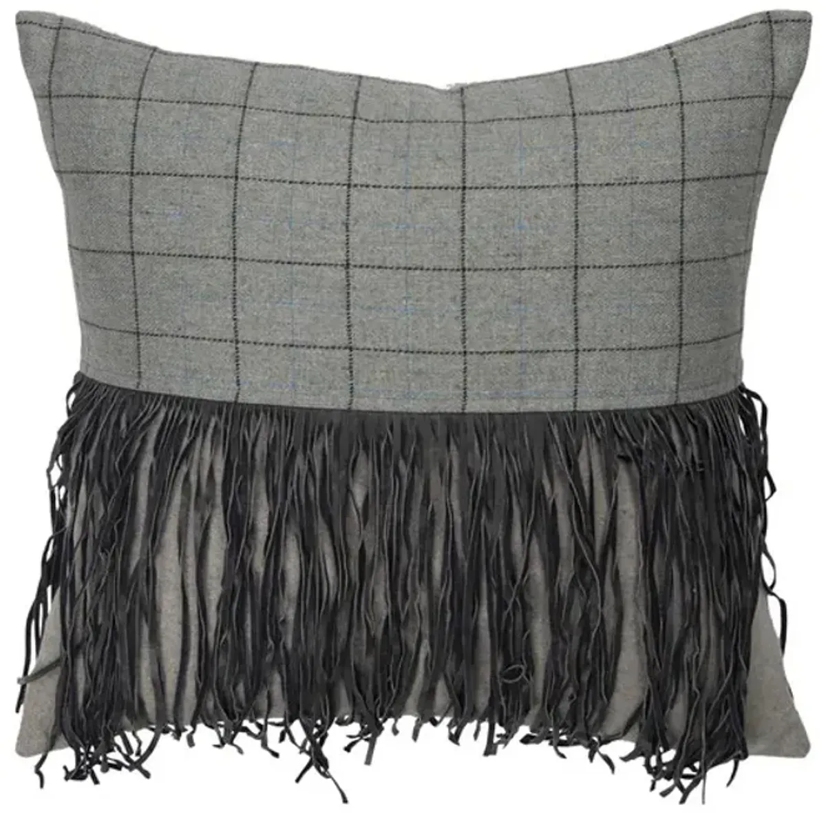 Plaid Grey Pillow