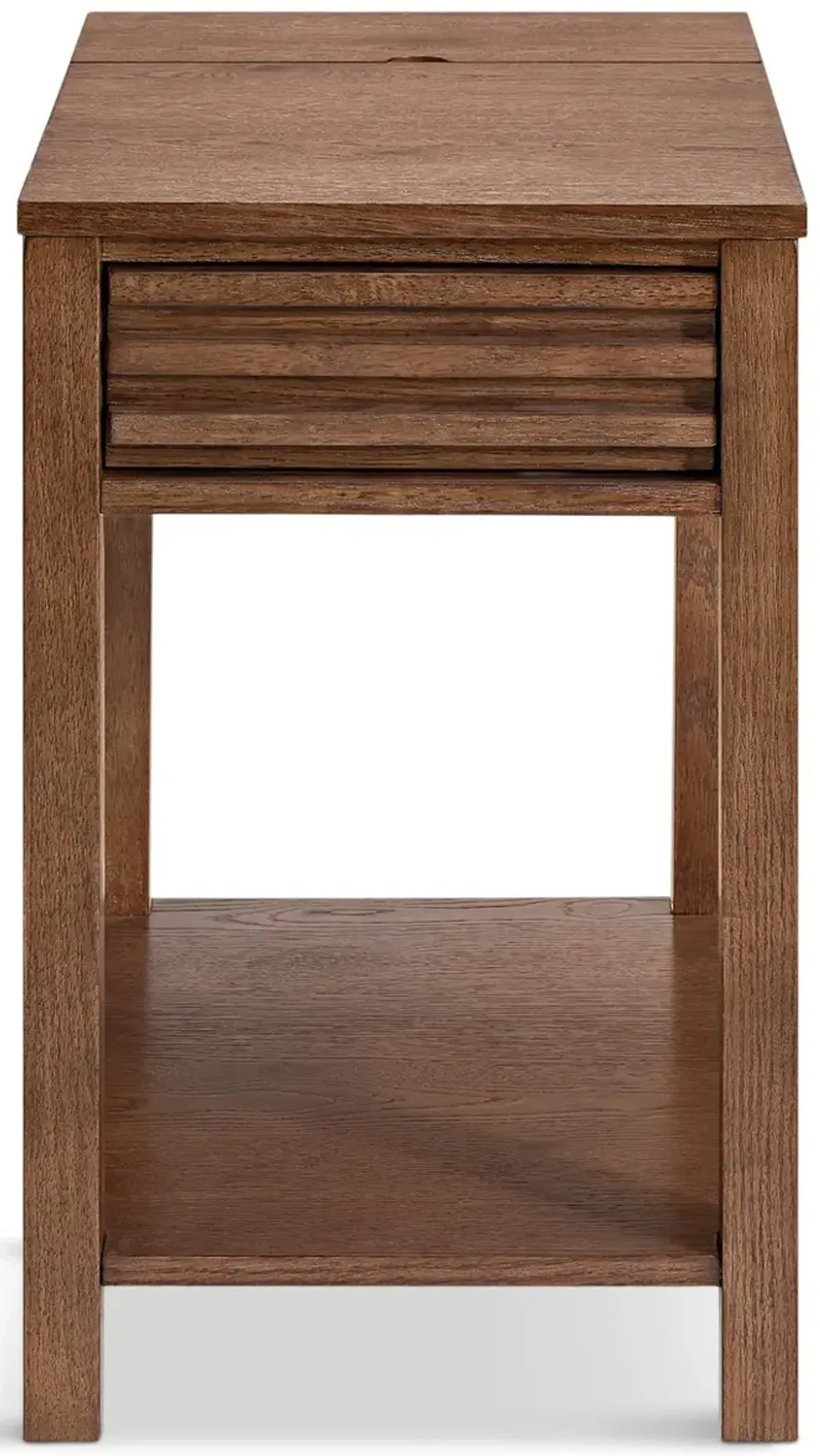 Celeste Chairside Table - Brown Oak