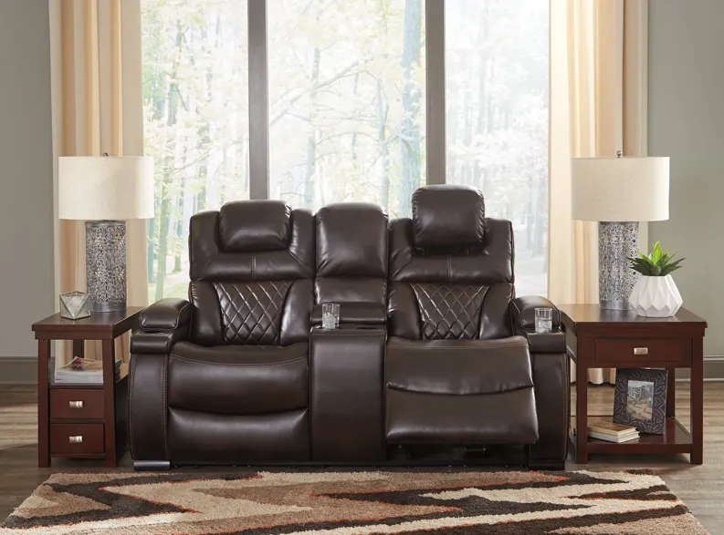 Mueller Power Reclining Loveseat With Console