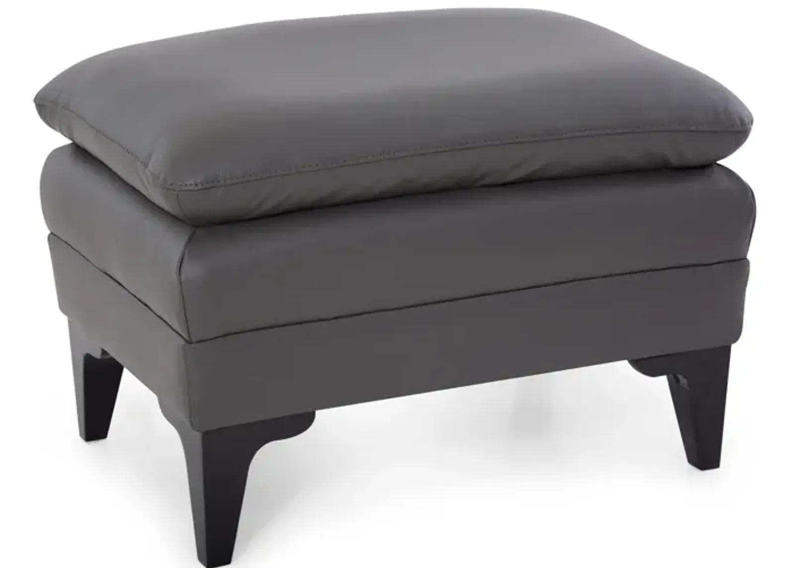 Balmoral Leather Ottoman - Rainstorm