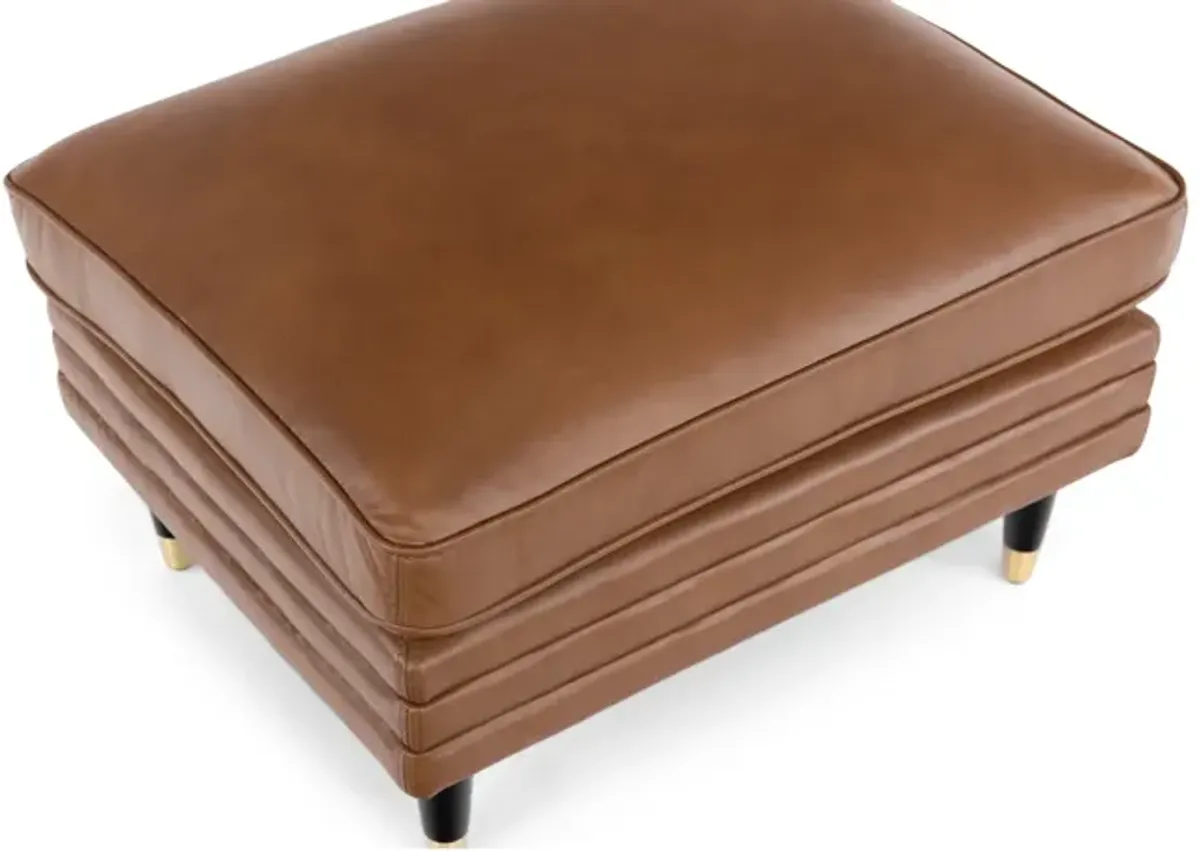 Byron Leather Ottoman