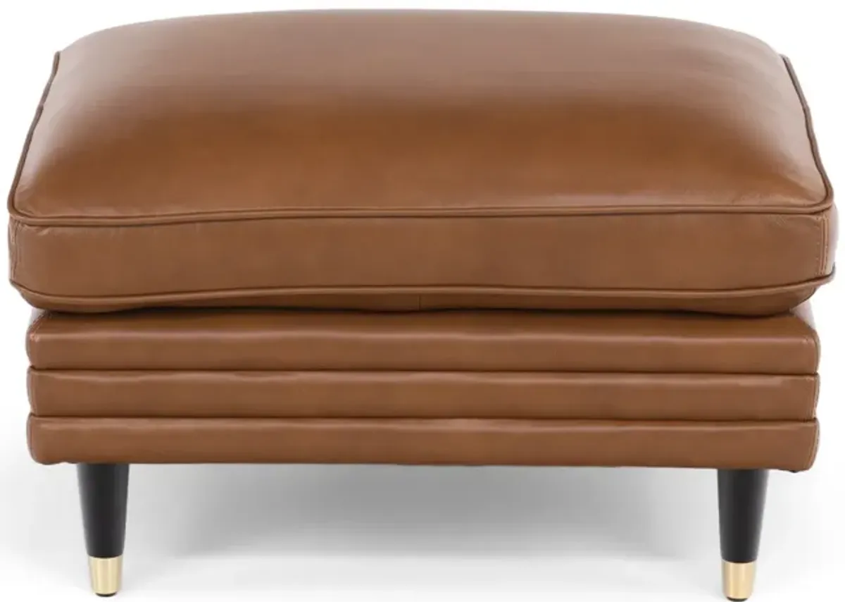 Byron Leather Ottoman