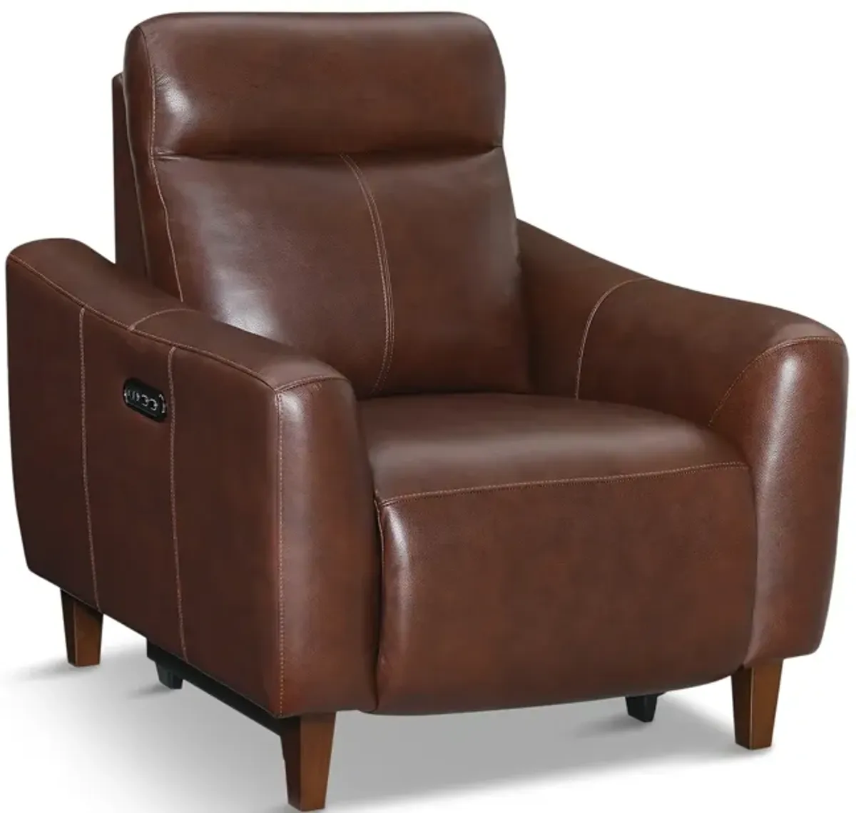 Bayfield Leather Power Recliner - Chocolate