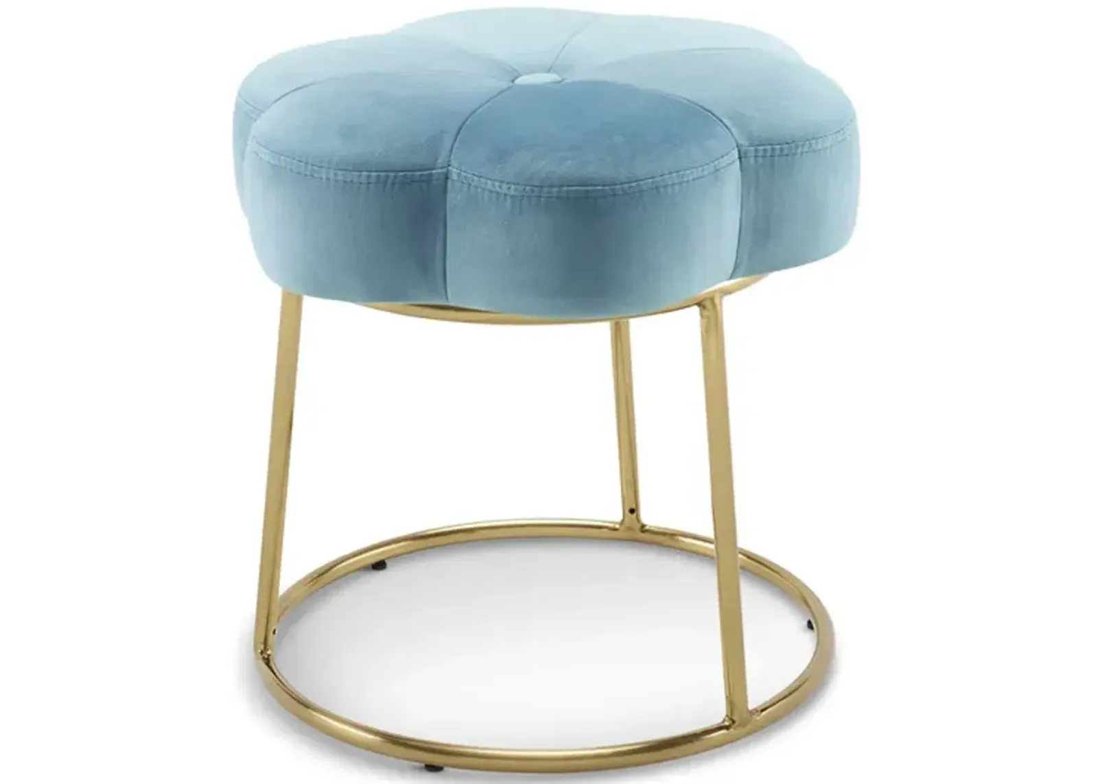 Dahlia Vanity Stool - Blue