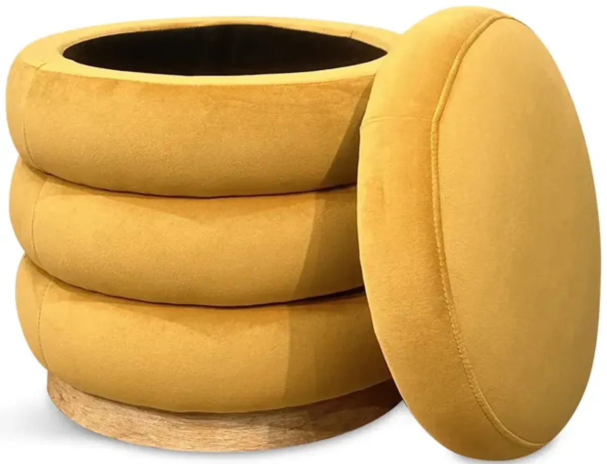 Haruko Storage Ottoman - Gold