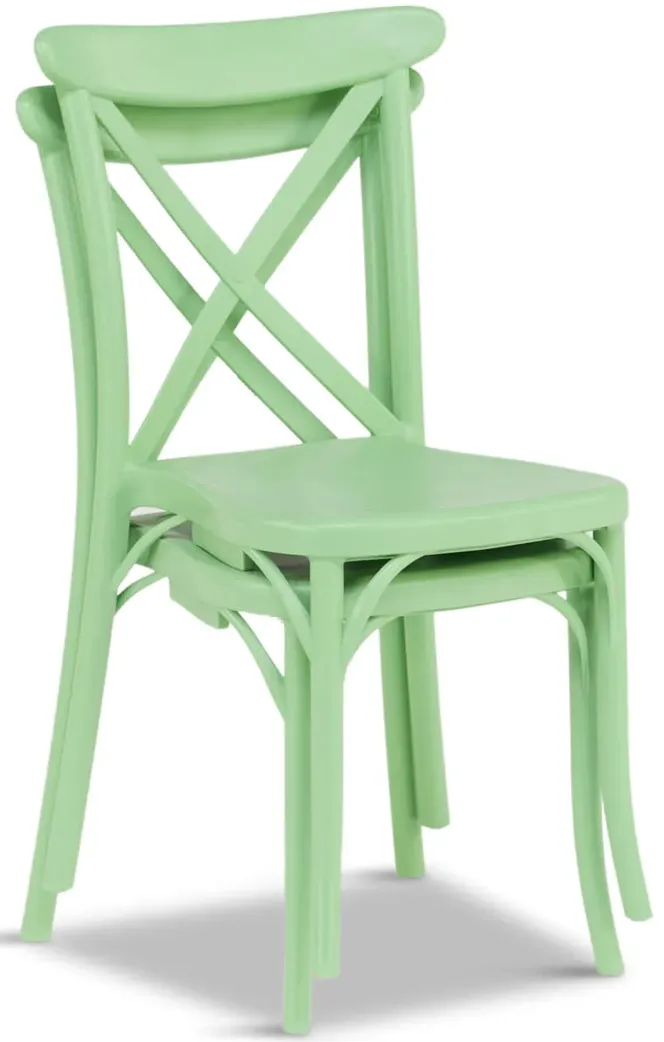 X Back Patio Chair - Green