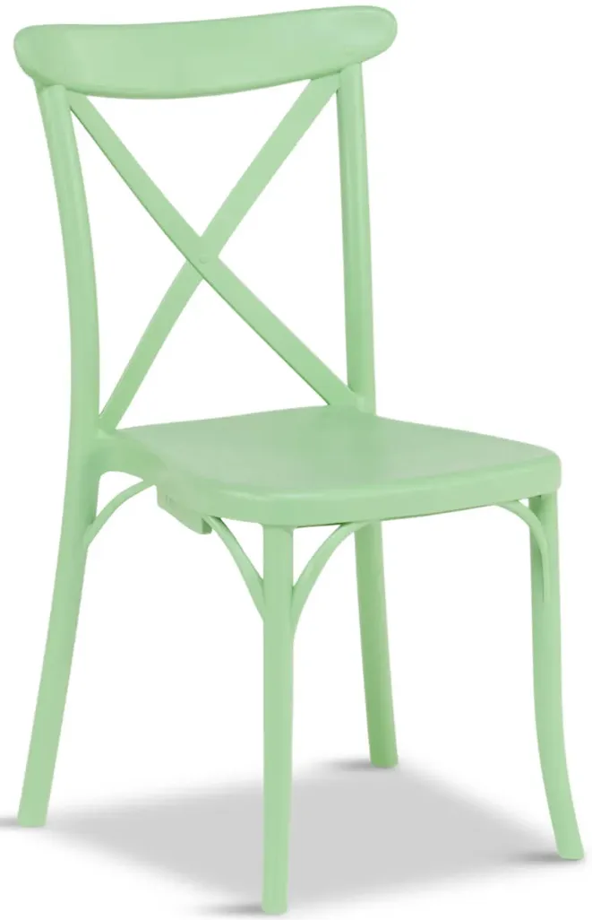 X Back Patio Chair - Green