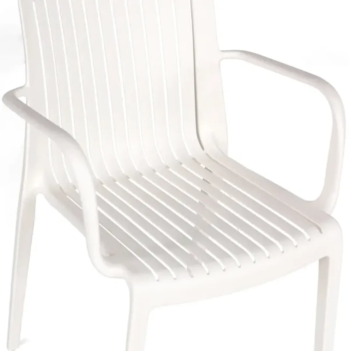 Milos Slat Dining Chair - White