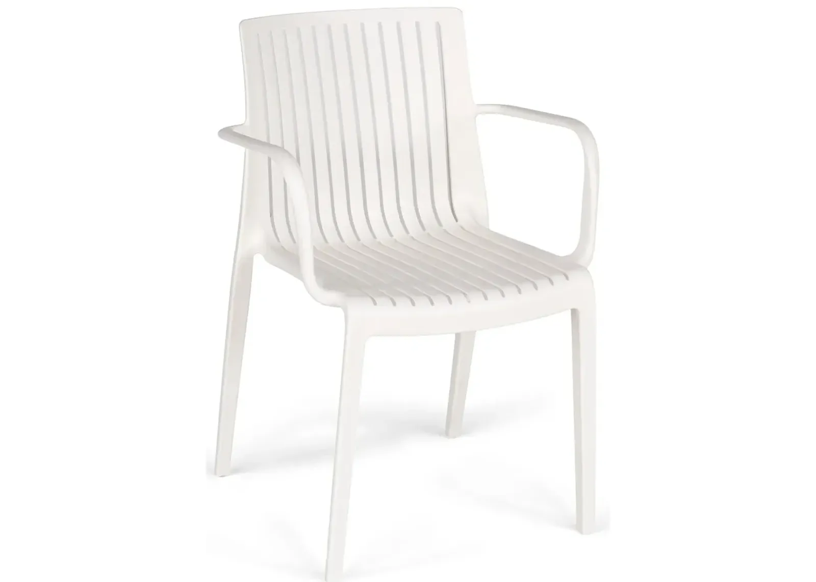 Milos Slat Dining Chair - White